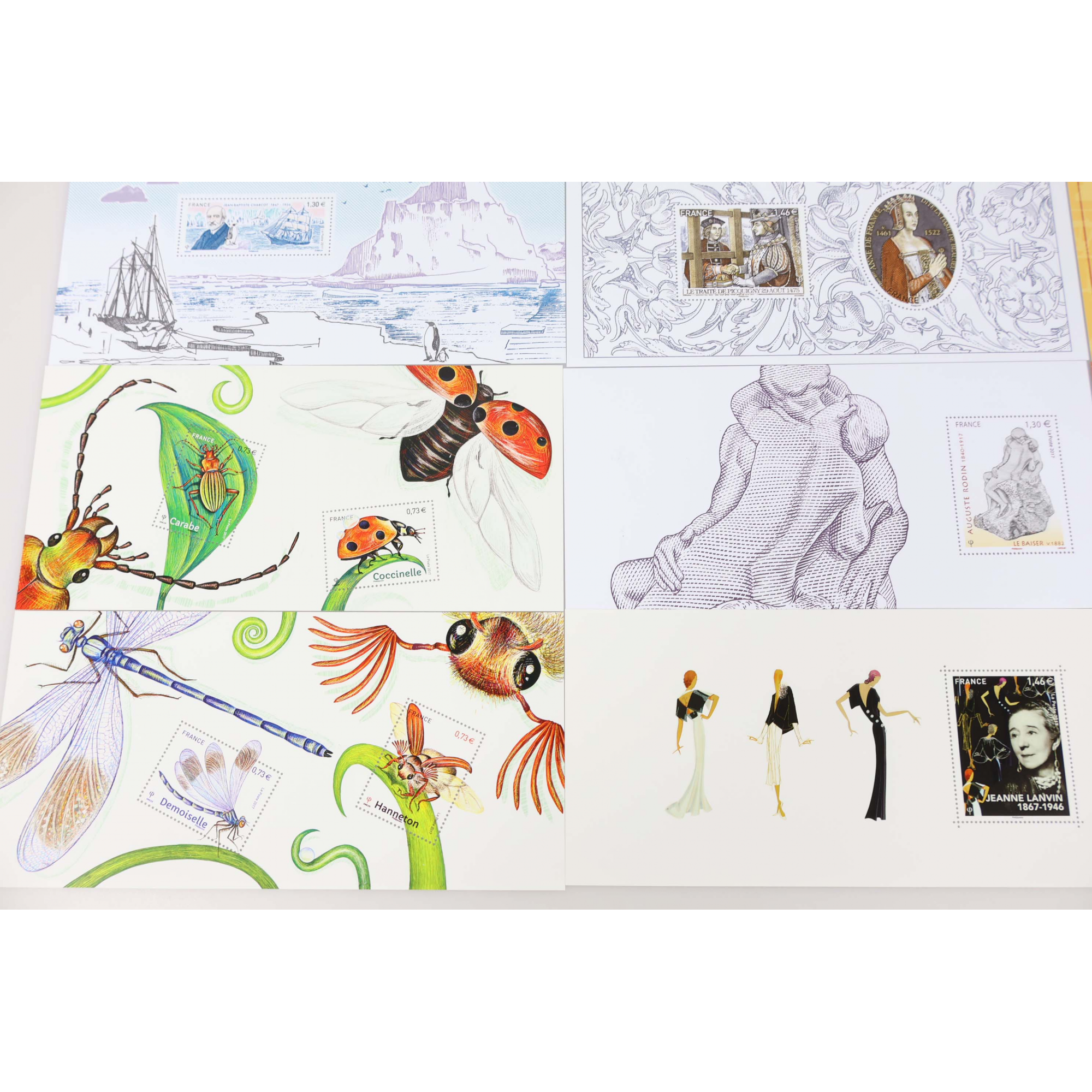 FRANCE COLLECTION BLOCS SOUVENIRS ANNÉE COMPLÈTE 2017 TIMBRES NEUFS N°132 À 141