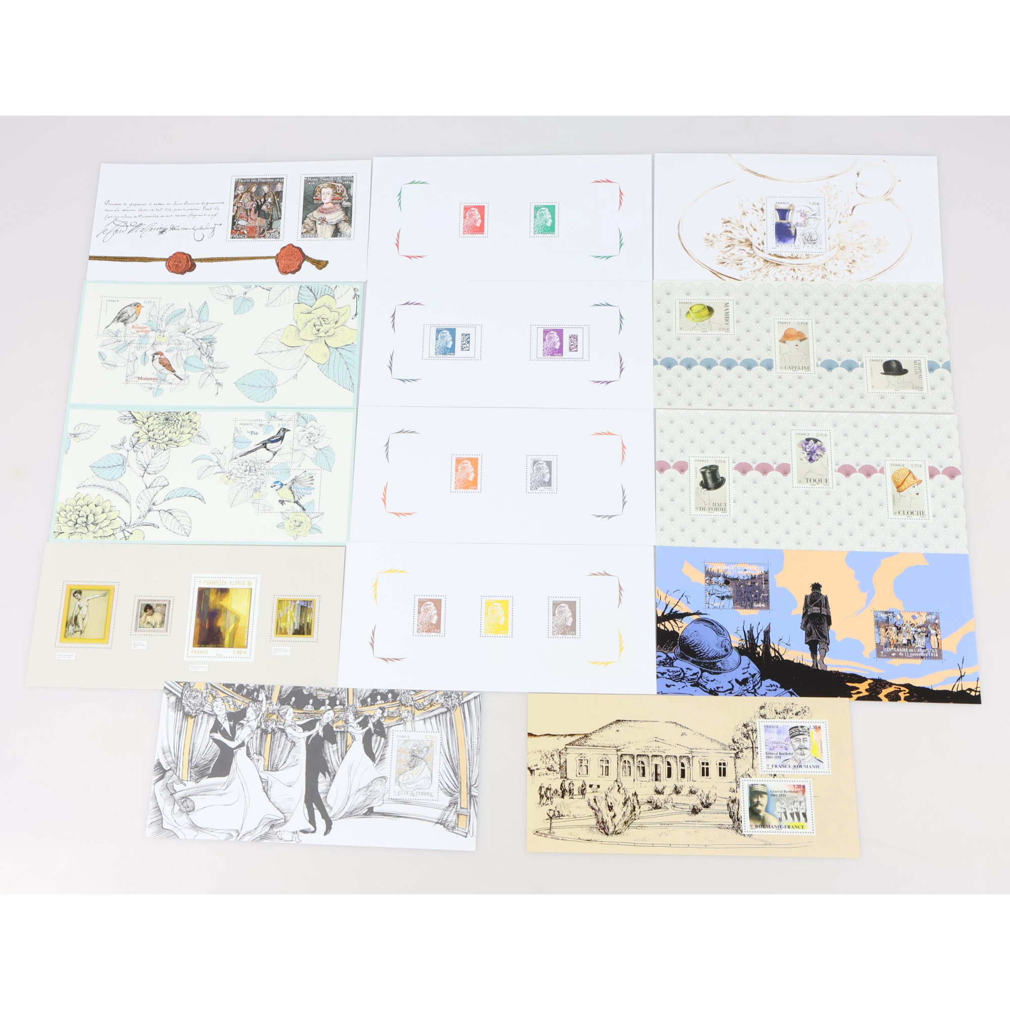 FRANCE COLLECTION BLOCS SOUVENIRS ANNÉE COMPLÈTE 2018 TIMBRES NEUFS N°142 À 150