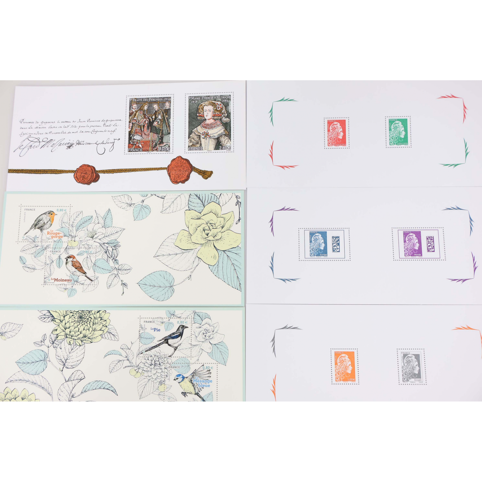 FRANCE COLLECTION BLOCS SOUVENIRS ANNÉE COMPLÈTE 2018 TIMBRES NEUFS N°142 À 150