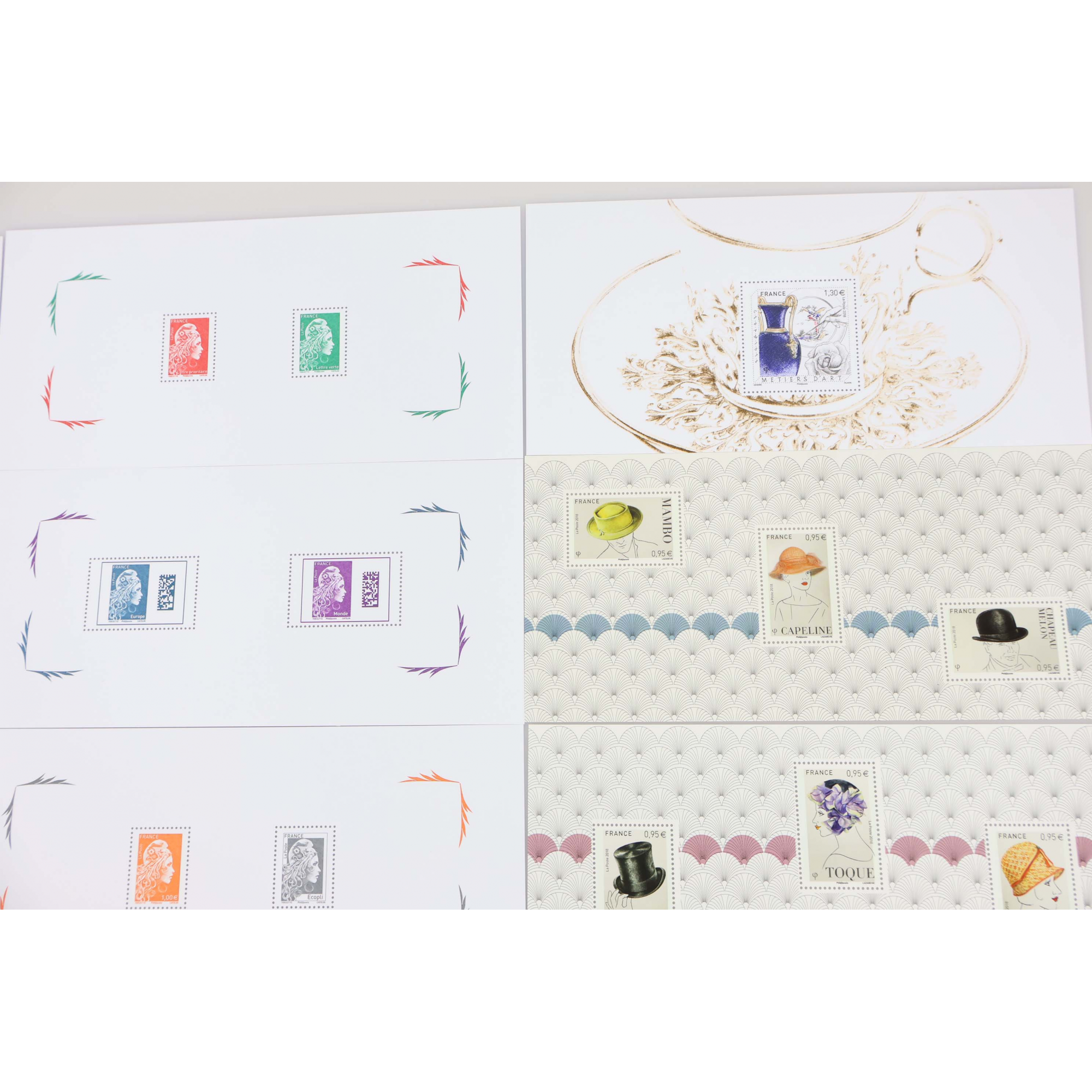 FRANCE COLLECTION BLOCS SOUVENIRS ANNÉE COMPLÈTE 2018 TIMBRES NEUFS N°142 À 150