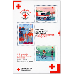 FEUILLET FRANCE N°F5720 CROIX-ROUGE SECOURISTE BÉNÉVOLE TIMBRES NEUFS** 2023