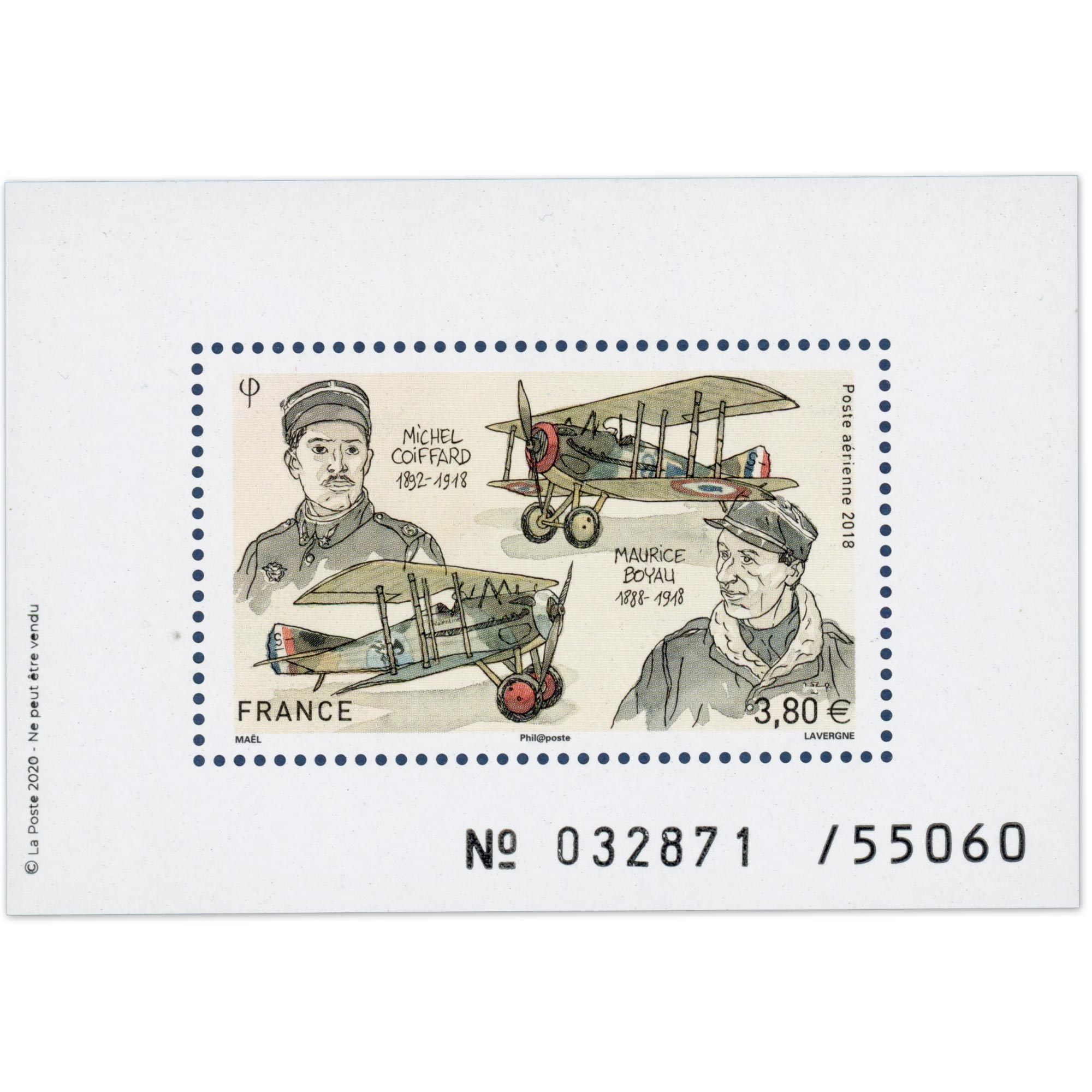 FRANCE PA N°82a MAURICE BOYAU - MICHEL COIFFARD TIMBRES NEUFS** ANNÉE 2018
