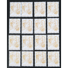 LOT DE 16 TIMBRES MARIANNES DORÉES DE CIAPPA KAWENA (2013) NON EMISES, NEUFS**