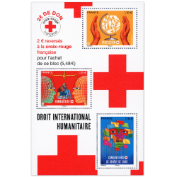FEUILLET FRANCE N°F5629 DROIT INTERNATIONAL CROIX-ROUGE TIMBRES NEUFS** 2022