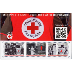 FEUILLET FRANCE N°F5350 CHAINE DE SOLIDARITE CROIX-ROUGE TIMBRES NEUFS** 2019
