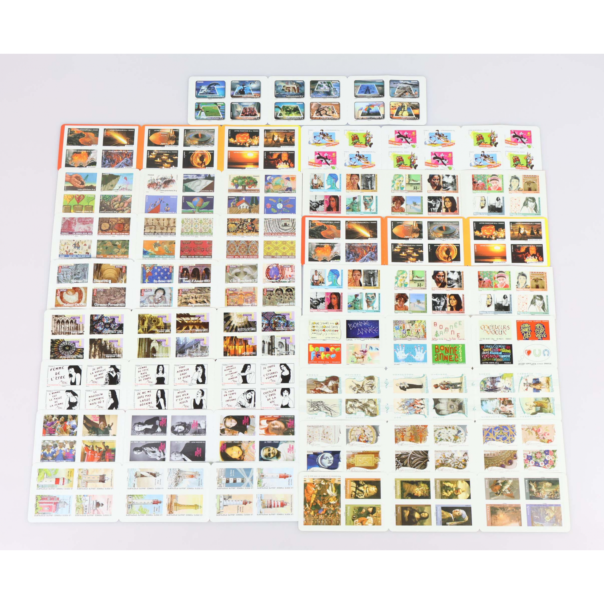 LOT DE 17 CARNETS PRIORITAIRES DE 12 TIMBRES VALIDITÉS PERMANENTES 20G FRANCE