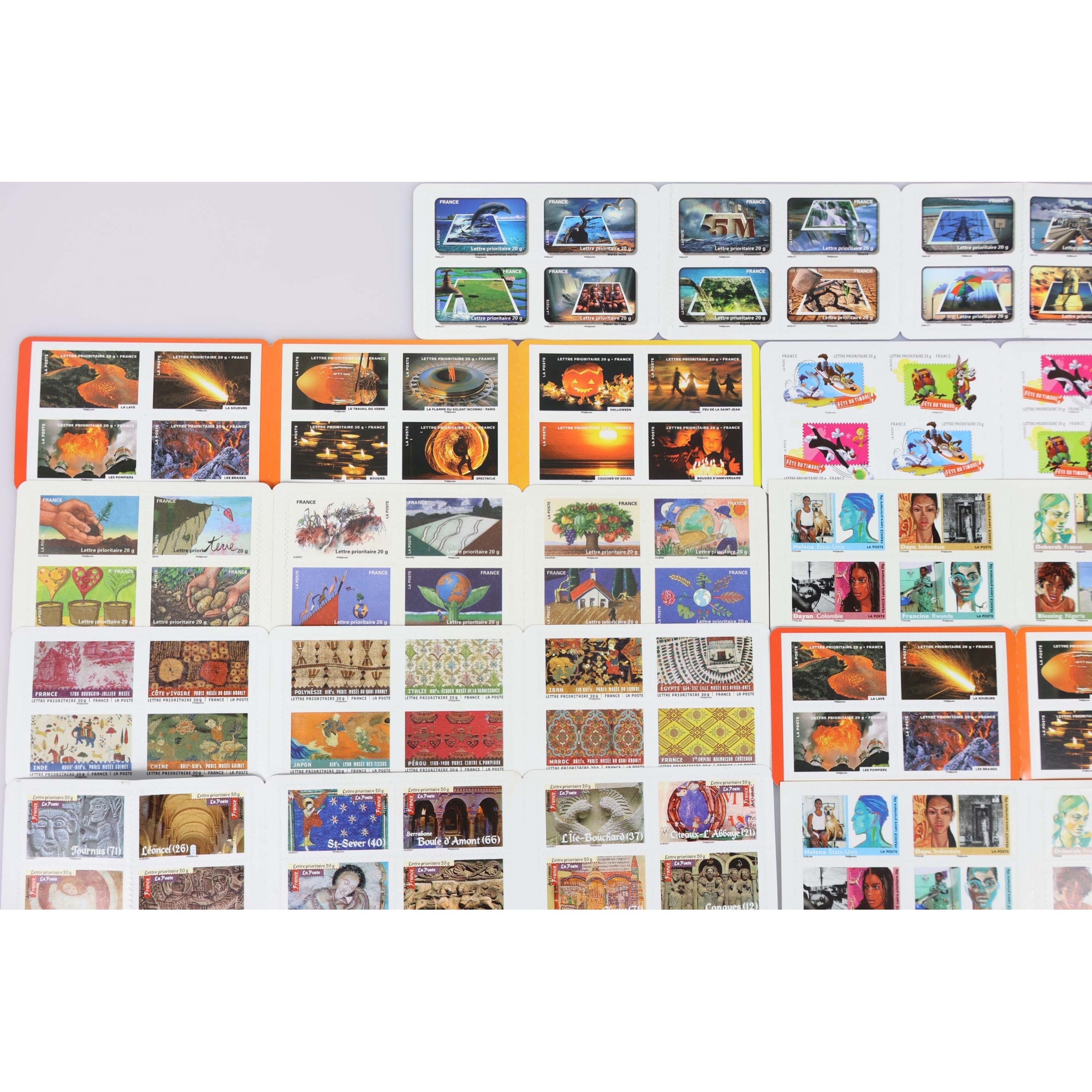 LOT DE 17 CARNETS PRIORITAIRES DE 12 TIMBRES VALIDITÉS PERMANENTES 20G FRANCE