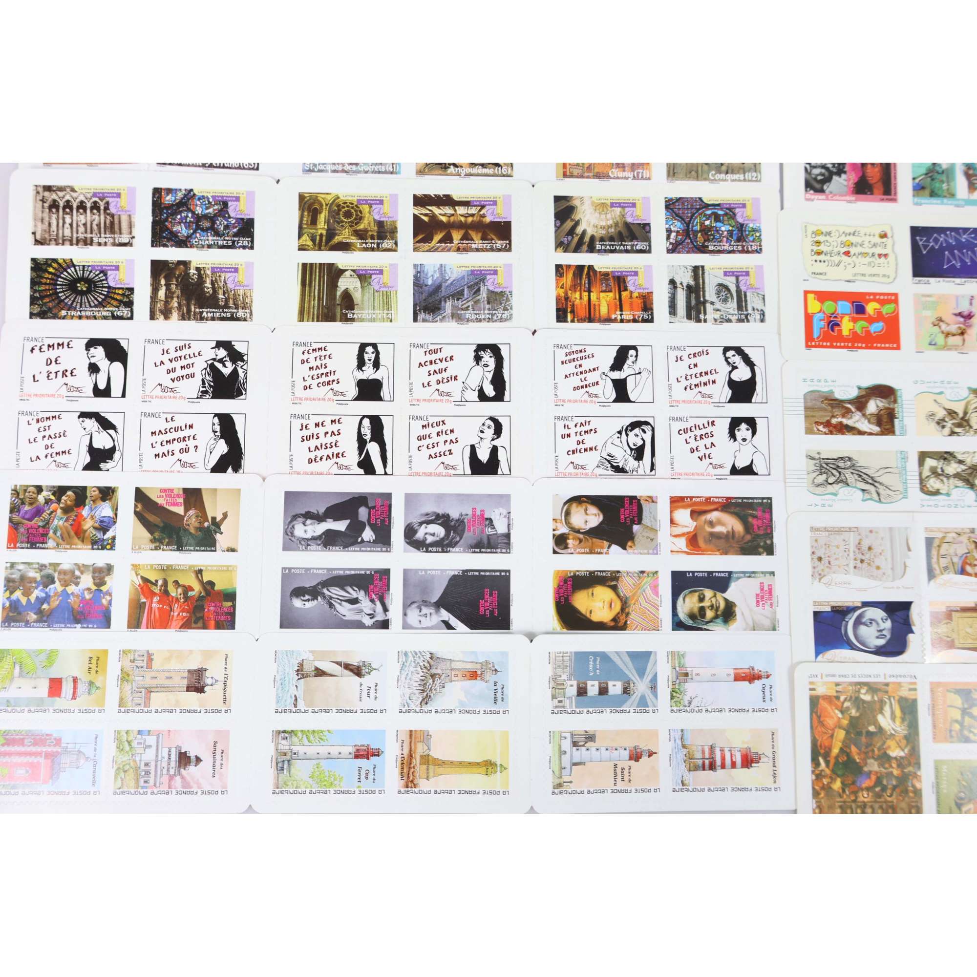 LOT DE 17 CARNETS PRIORITAIRES DE 12 TIMBRES VALIDITÉS PERMANENTES 20G FRANCE