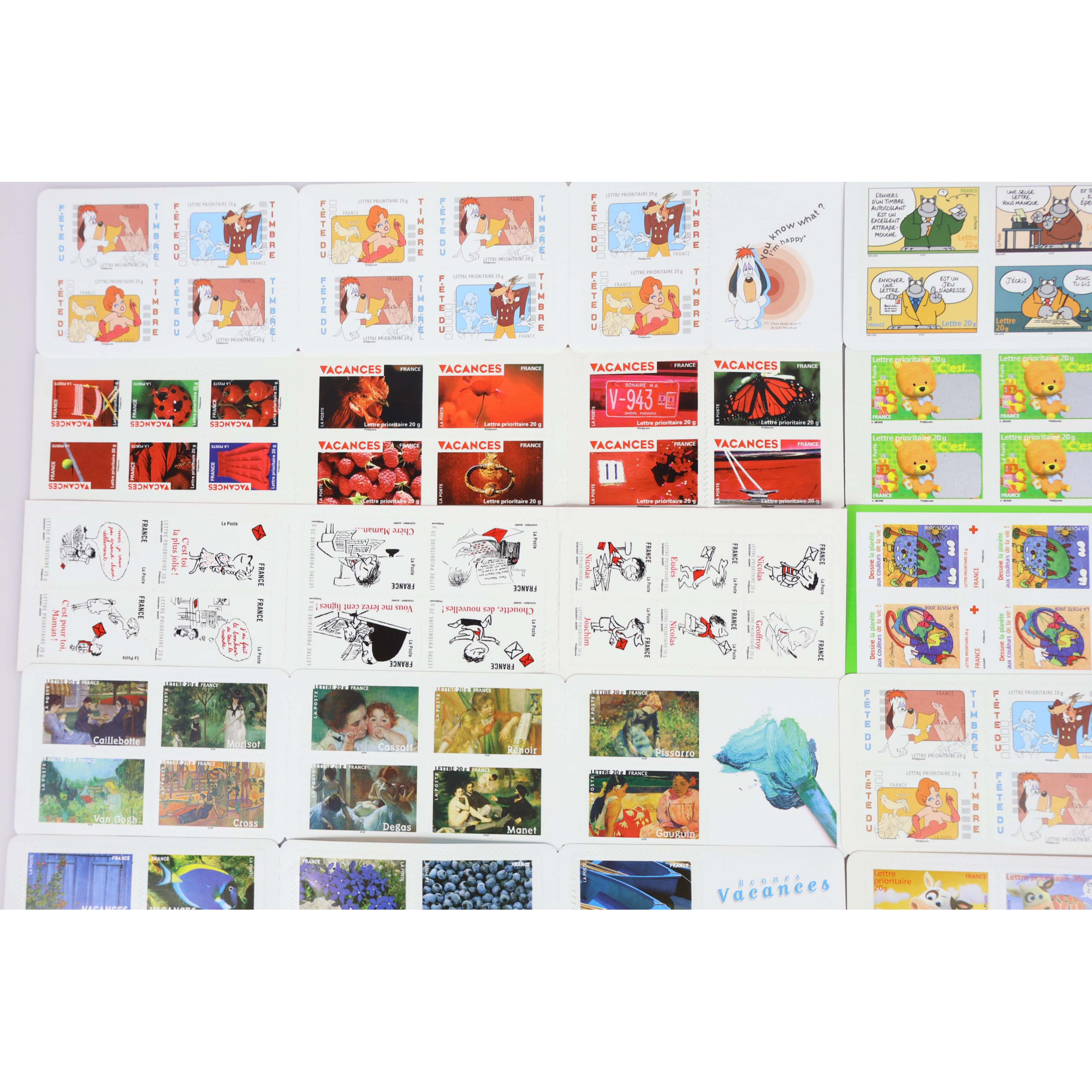 LOT DE CARNETS AUTOADHÉSIFS, 188 TIMBRES POSTE LETTRES 20G POUR AFFRANCHISSEMENT