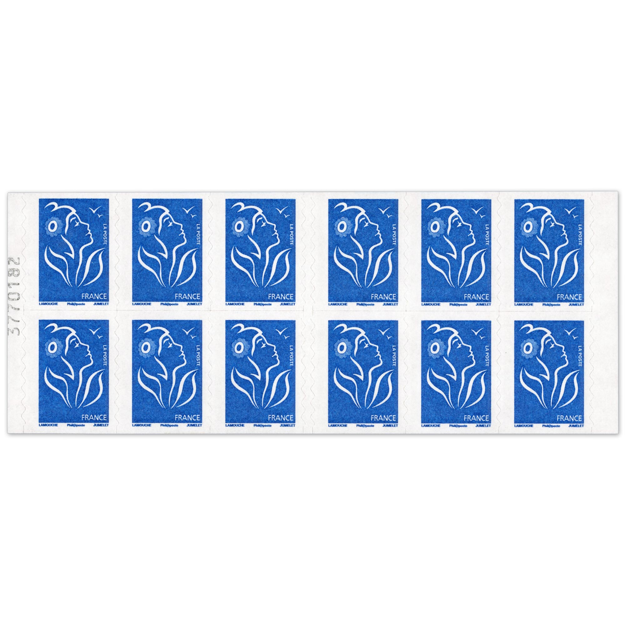 CARNET FRANCE 4127-C1b DE 12 TIMBRES EUROPE n° de liasse MARIANNE DE LAMOUCHE