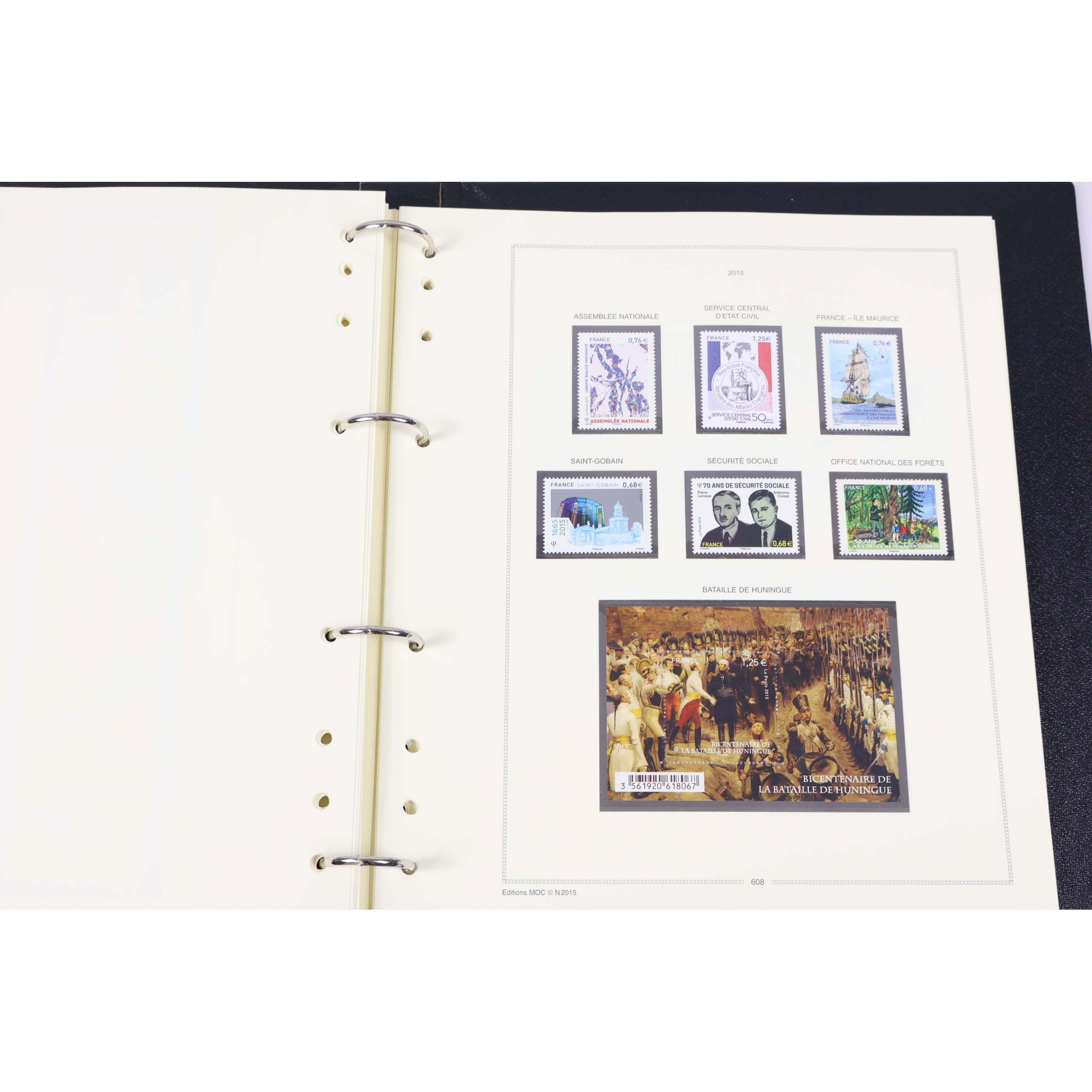FRANCE COLLECTION DE 2014 À 2015 TIMBRES NEUFS** SUR FEUILLES MOC FACIALE IMP