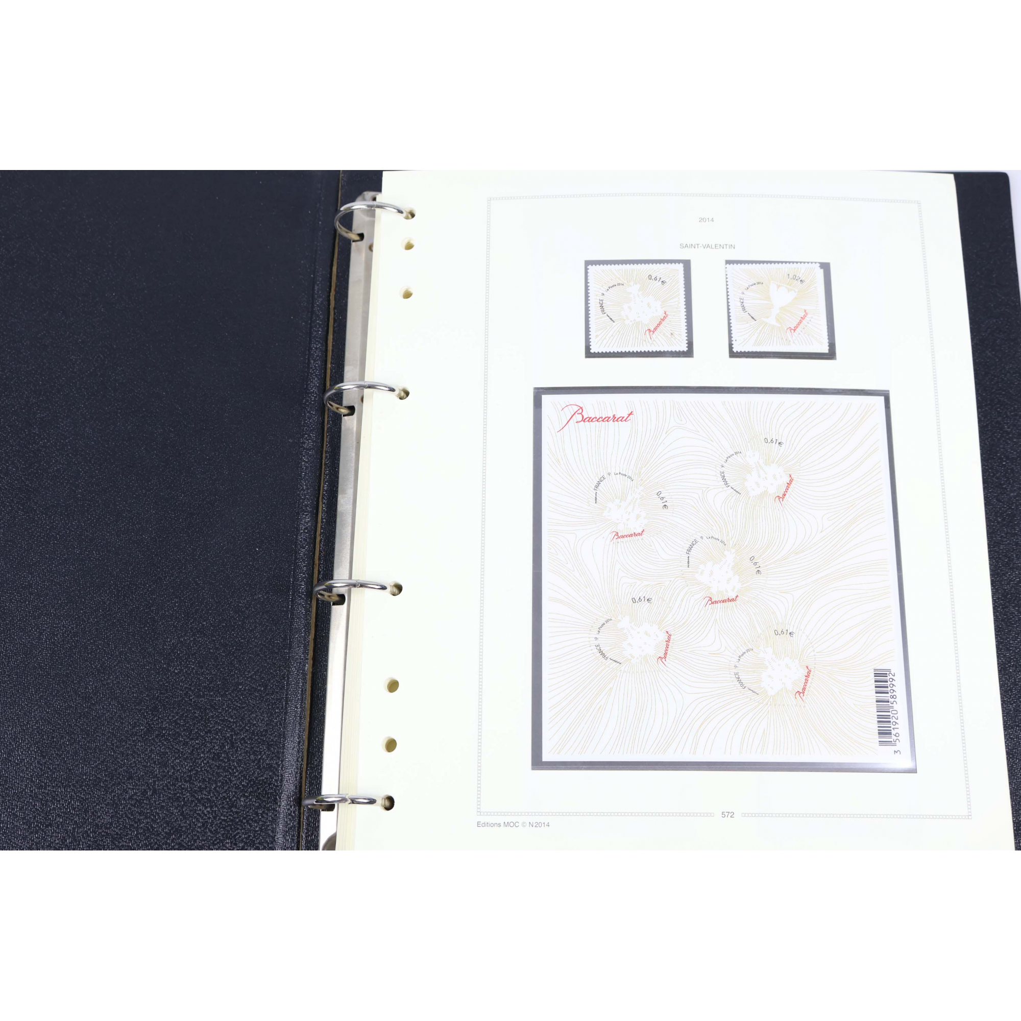 FRANCE COLLECTION DE 2014 À 2015 TIMBRES NEUFS** SUR FEUILLES MOC FACIALE IMP
