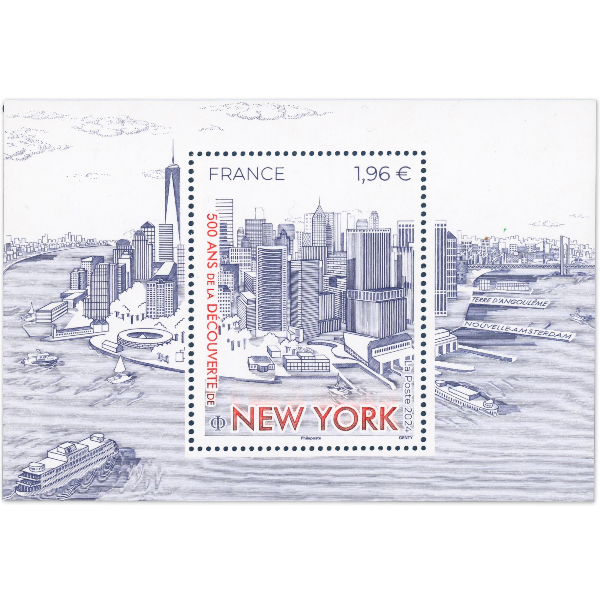 FEUILLET FRANCE N°F5769 DÉCOUVERTE NEW-YORK TIMBRES NEUFS** ANNÉE 2024