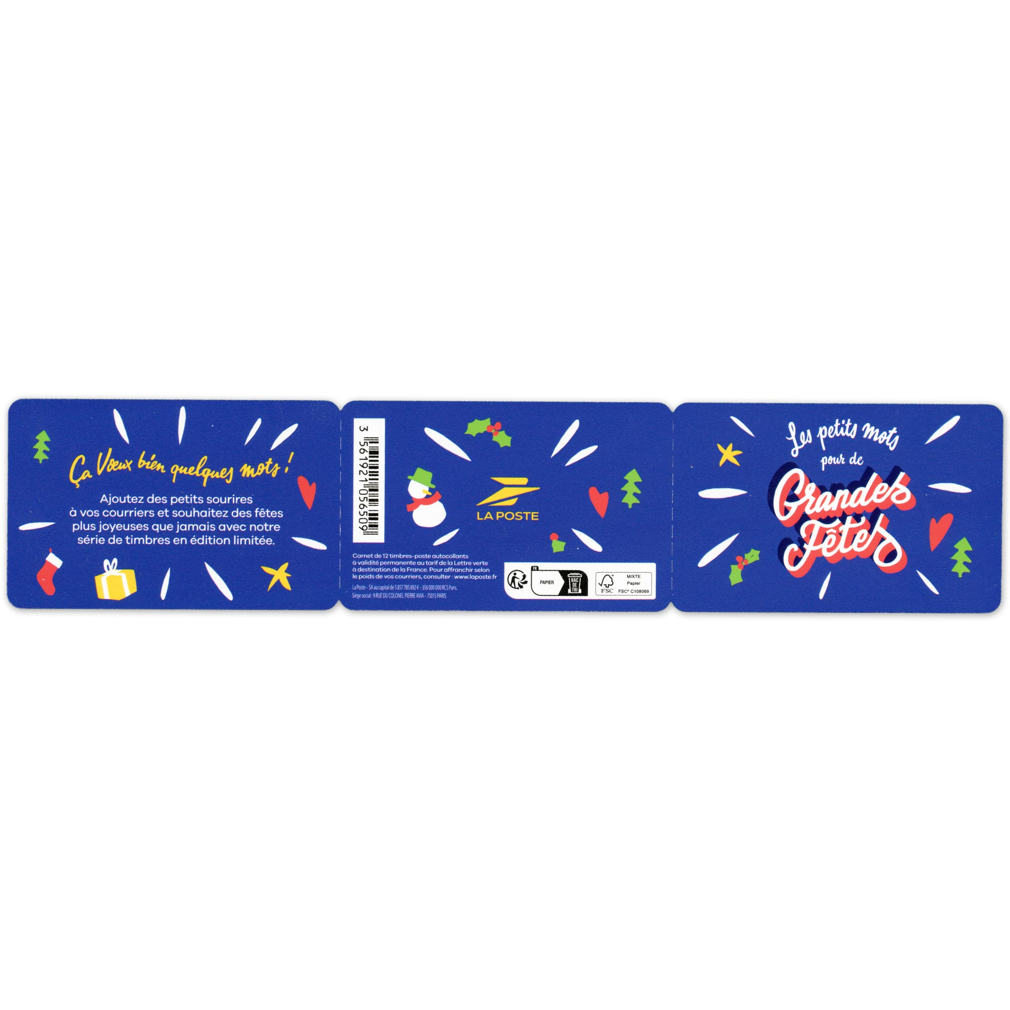 FRANCE CARNET DE TIMBRES GRANDES FÊTES 12 LETTRES 20g POUR AFFRANCHIR - 2024