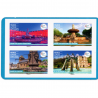 CARNET FRANCE BC2455 LES FONTAINES, TIMBRES POUR AFFRANCHIR 12 LETTRES 20G