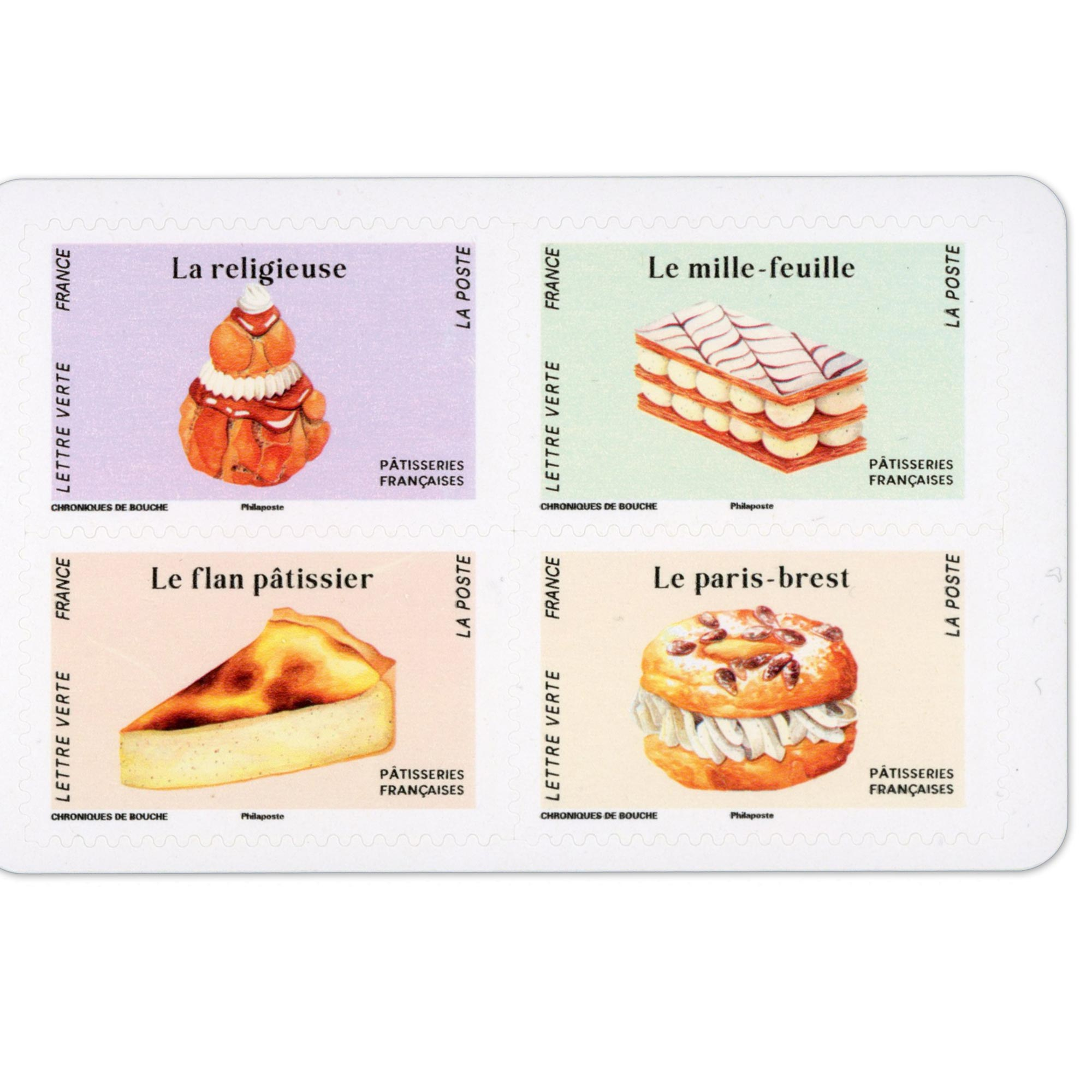FRANCE CARNET DE TIMBRES PATISSERIES FRANCAISES 12 LETTRES 20g AFFRANCHIR 2024