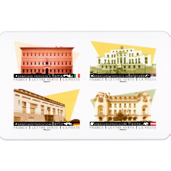 CARNET FRANCE BC2467 AMBASSADES EUROPE, TIMBRES POUR AFFRANCHIR 12 LETTRES 20G