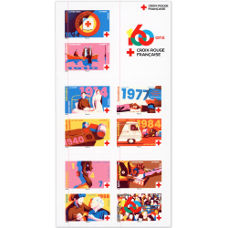 FRANCE CARNET DE TIMBRES N°BC2413 CROIX-ROUGE 10 LETTRES 20g POUR AFFRANCHIR