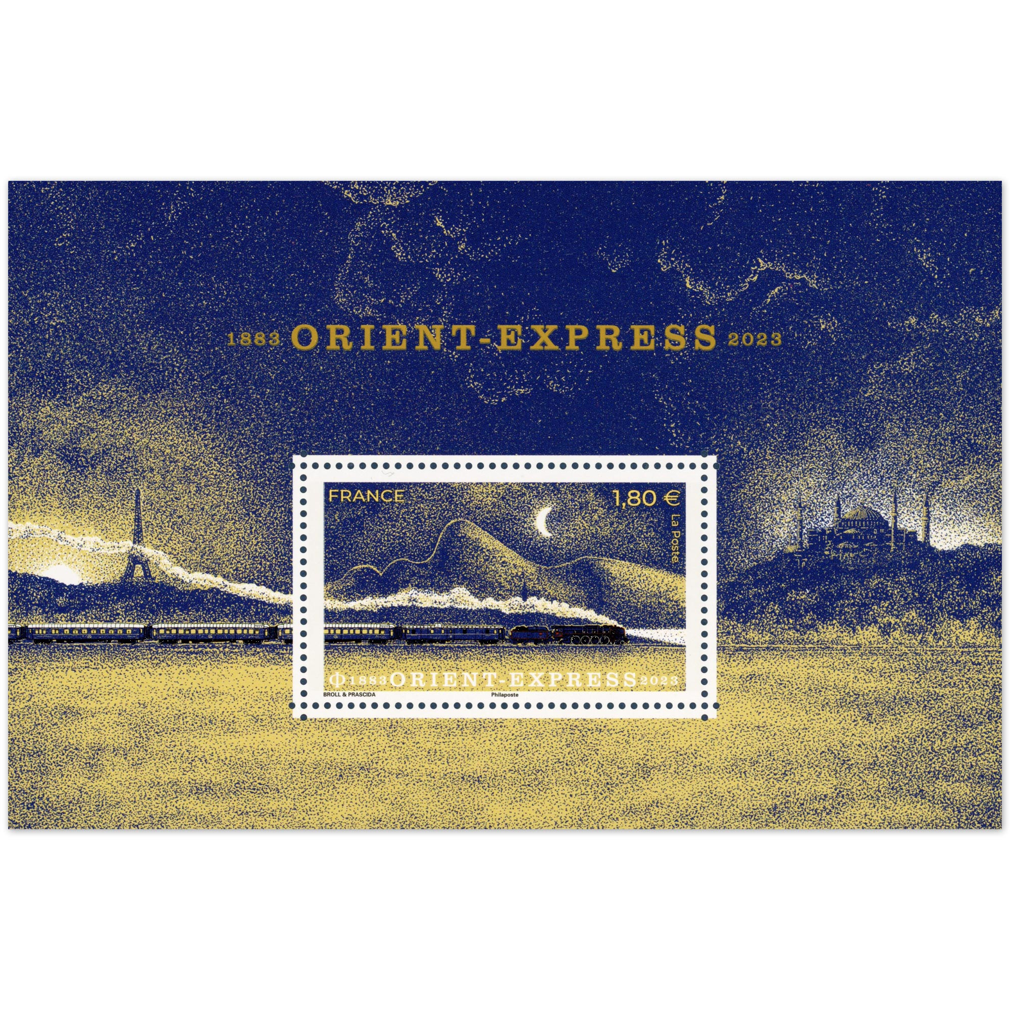 FEUILLET FRANCE N°F5712 ANNÉE 2023 ORIENT EXPRESS TIMBRES NEUFS**