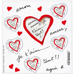 BLOC-FEUILLET FRANCE N°154 SAINT-VALENTIN COEUR AGNES.B TIMBRES NEUFS** 2023