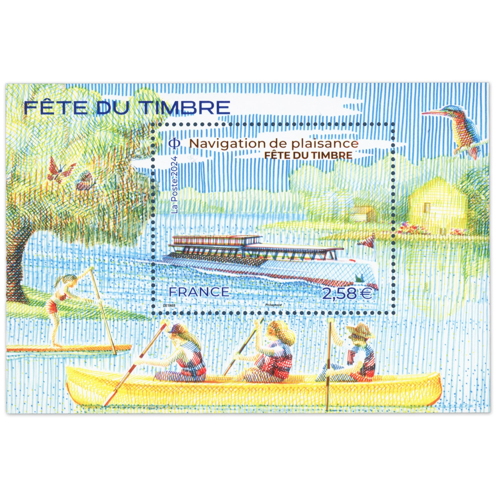FEUILLET FRANCE N°F5758 FETE DU TIMBRE NAVIGATION TIMBRES NEUFS** ANNÉE 2024