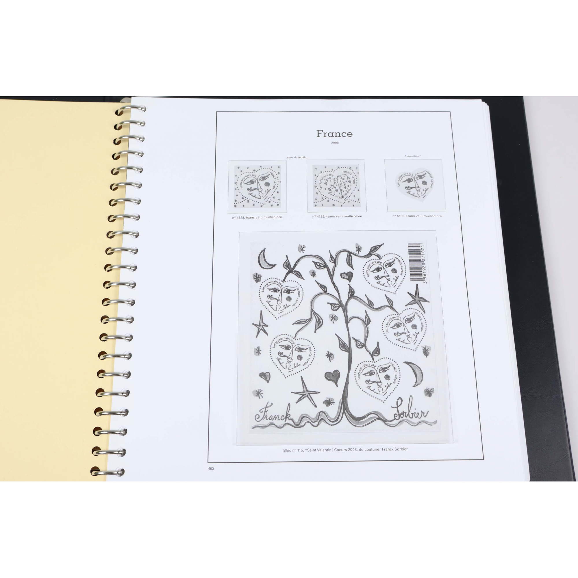 CLASSEUR HAUT DE GAMME YVERT ET TELLIER SUPRA POUR COLLECTION FRANCE 2008 À 2009