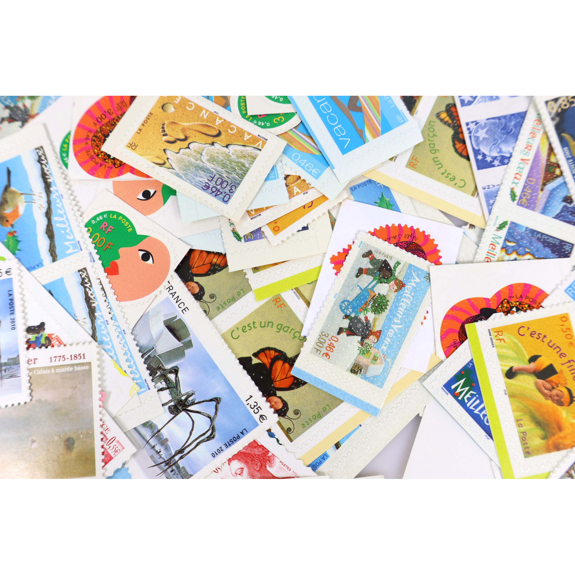 LOT DE TIMBRES POSTE AUTOADHÉSIFS DE FRANCE EN EUROS NEUFS VALEUR FACIALE 300€