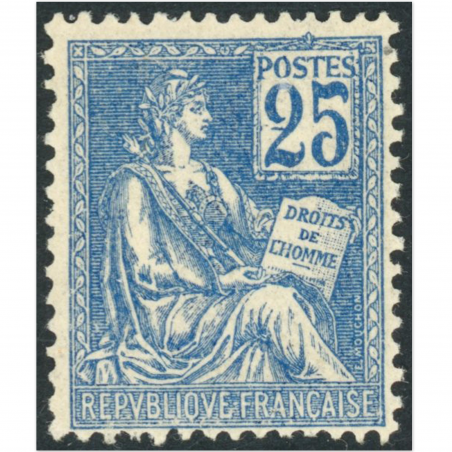 FRANCE MOUCHON N°118 TIMBRE NEUF SIGNÉ BRUN AVEC PETITE ADHÉRENCE COTE 670 EUROS