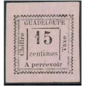 COLONIES FRANCAISES GUADELOUPE TAXE N°8 NON DENTELÉ NEUF SIGNÉ BRUN ANNÉE 1884