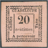 COLONIES FRANCAISES GUADELOUPE TAXE N°9 NON DENTELÉ NEUF SIGNÉ BRUN ANNÉE 1884