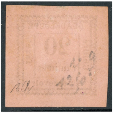 COLONIES FRANCAISES GUADELOUPE TAXE N°9 NON DENTELÉ NEUF SIGNÉ BRUN ANNÉE 1884
