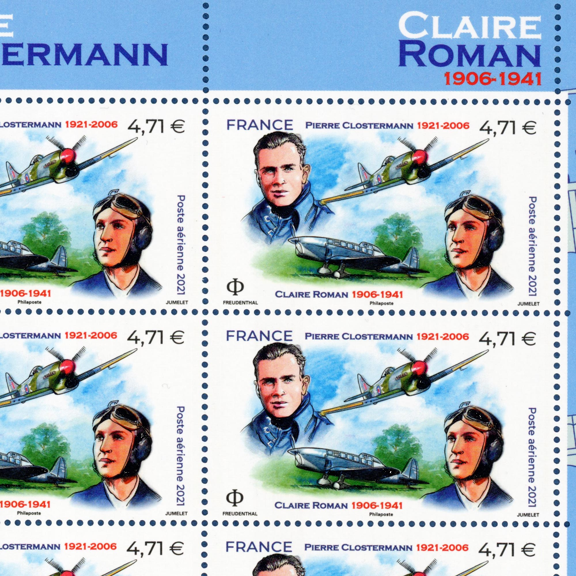 POSTE AERIENNE N°F85a ROMAN ET CLOSTERMANN, FEUILLE COLLECTOR NEUVE** - 2021