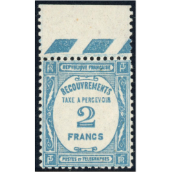 FRANCE TAXE N°62 TIMBRE NEUF BORD DE FEUILLE SIGNÉ BRUN COTE 320 EUROS