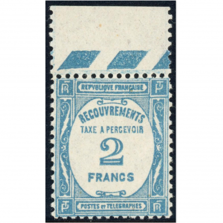 FRANCE TAXE N°62 TIMBRE NEUF BORD DE FEUILLE SIGNÉ BRUN COTE 320 EUROS