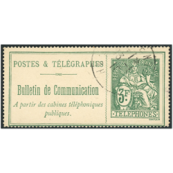 FRANCE TIMBRE TÉLÉPHONE N°30 OBLITÉRÉ ANNÉE 1906 SIGNÉ BRUN COTE 920€ RARE