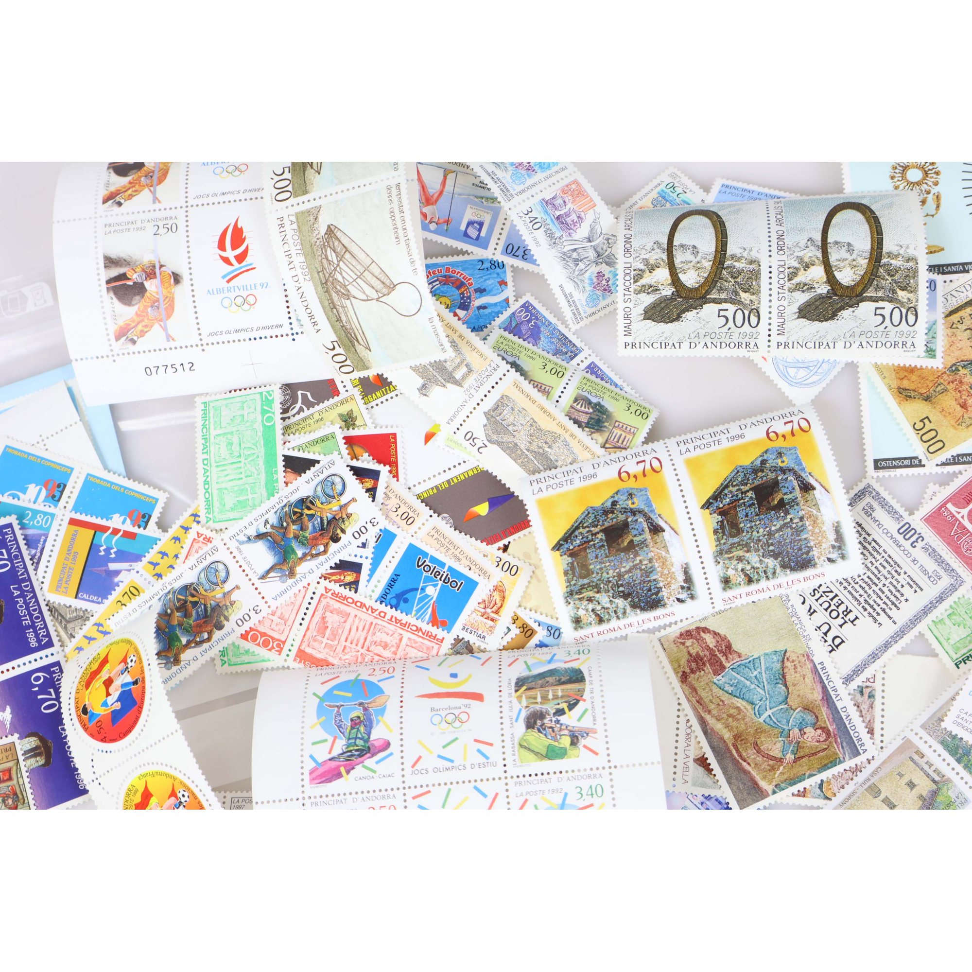 COLLECTION ANDORRE FRANCAIS JUSQU'A 2007 EN 2 EXEMPLAIRES TIMBRES NEUFS** VF 475€