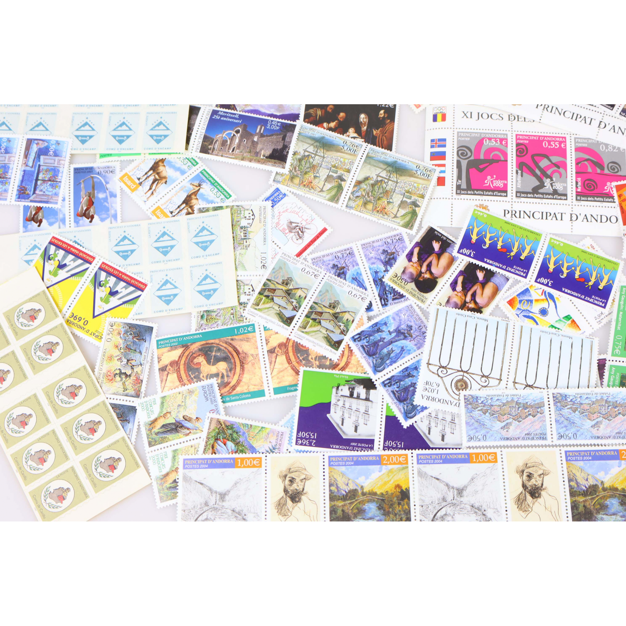 COLLECTION ANDORRE FRANCAIS JUSQU'A 2007 EN 2 EXEMPLAIRES TIMBRES NEUFS** VF 475€