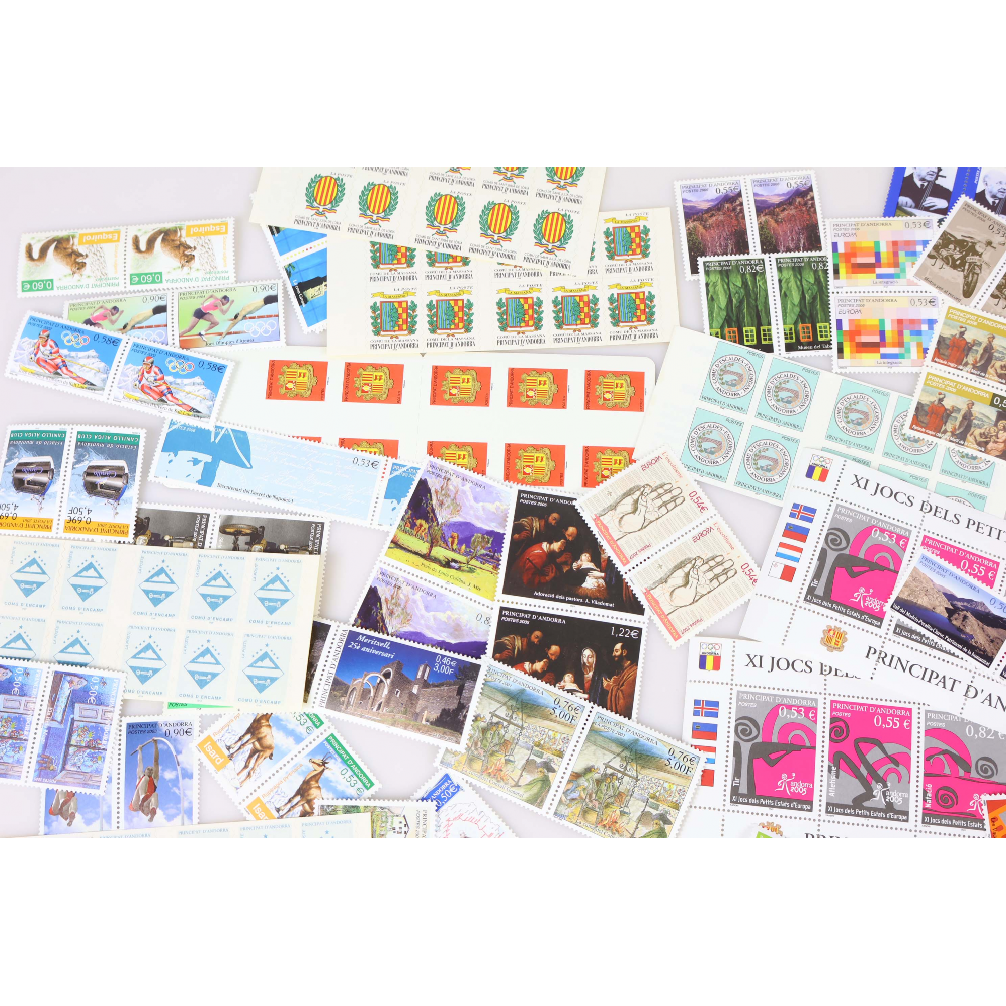 COLLECTION ANDORRE FRANCAIS JUSQU'A 2007 EN 2 EXEMPLAIRES TIMBRES NEUFS** VF 475€