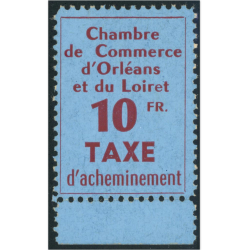 FRANCE TIMBRE DE GRÈVE N°2 CHAMBRE DE COMMERCE D'ORLÉANS NEUF SIGNÉ BRUN