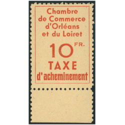 FRANCE TIMBRE DE GRÈVE N°3 CHAMBRE DE COMMERCE D'ORLÉANS NEUF SIGNÉ BRUN