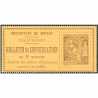 TIMBRE TÉLÉPHONE MONACO N°1 NEUF ANNÉE 1886 SIGNÉ BRUN COTE 570€