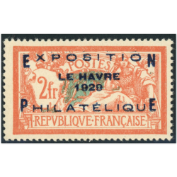 FRANCE N°257A EXPOSITION PHILATÉLIQUE DU HAVRE TIMBRE NEUF** LUXE SIGNÉ BRUN