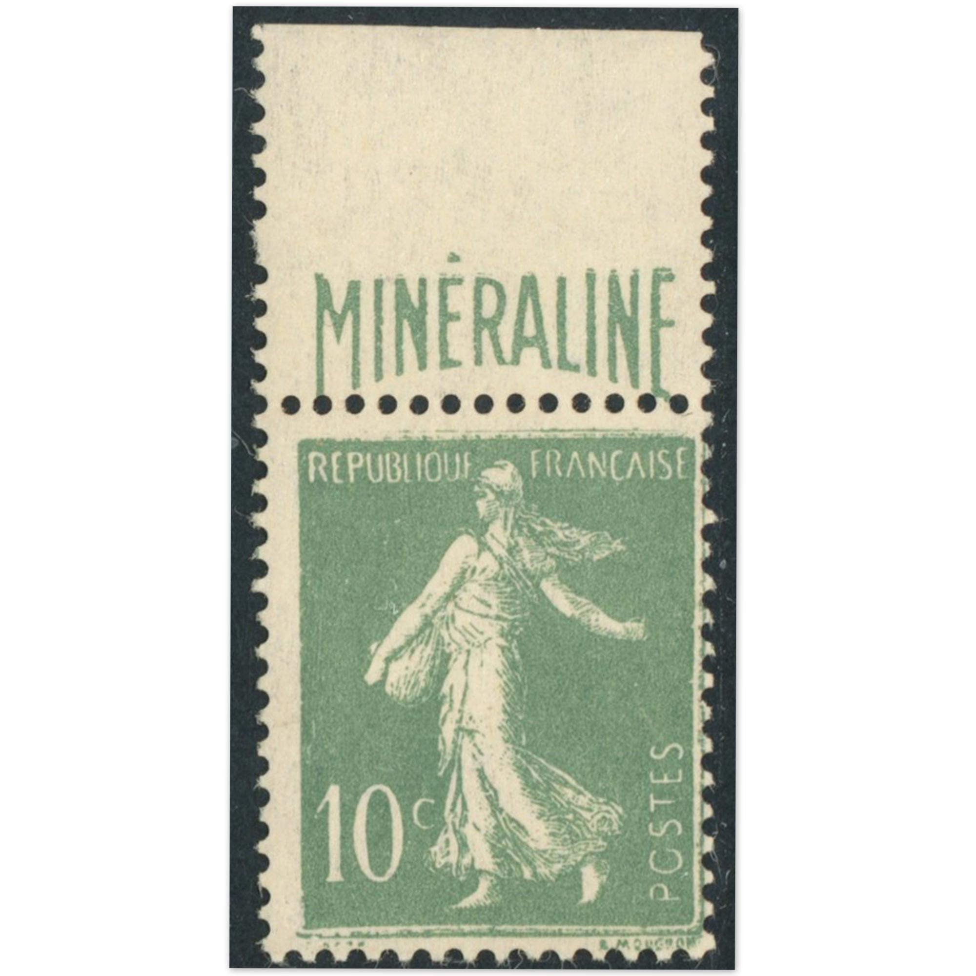 FRANCE N°188A 10c VERT SEMEUSE MINÉRALINE TIMBRE NEUF** SIGNÉ BRUN COTE 750€ FRANCE N°188A 10c VERT SEMEUSE MINÉRALINE TIMBRE NEUF** SIGNÉ BRUN COTE 750€