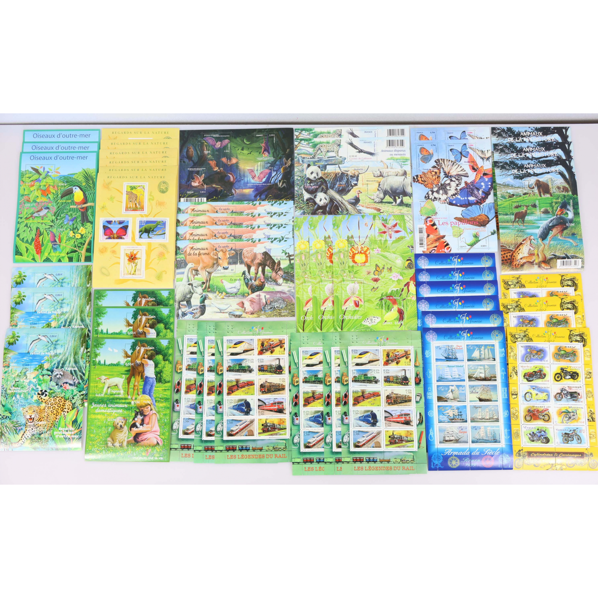 FRANCE LOT DE BLOCS ET FEUILLETS EN EUROS TIMBRES NEUFS VALEUR FACIALE 100 EUROS