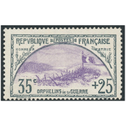 FRANCE N°152 ORPHELINS DE LA GUERRE TIMBRE NEUF** ANNÉE 1918 SIGNÉ BRUN
