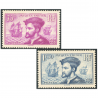 FRANCE N°296/297 JACQUES CARTIER TIMBRES NEUFS** ANNÉE 1934 SIGNÉS BRUN
