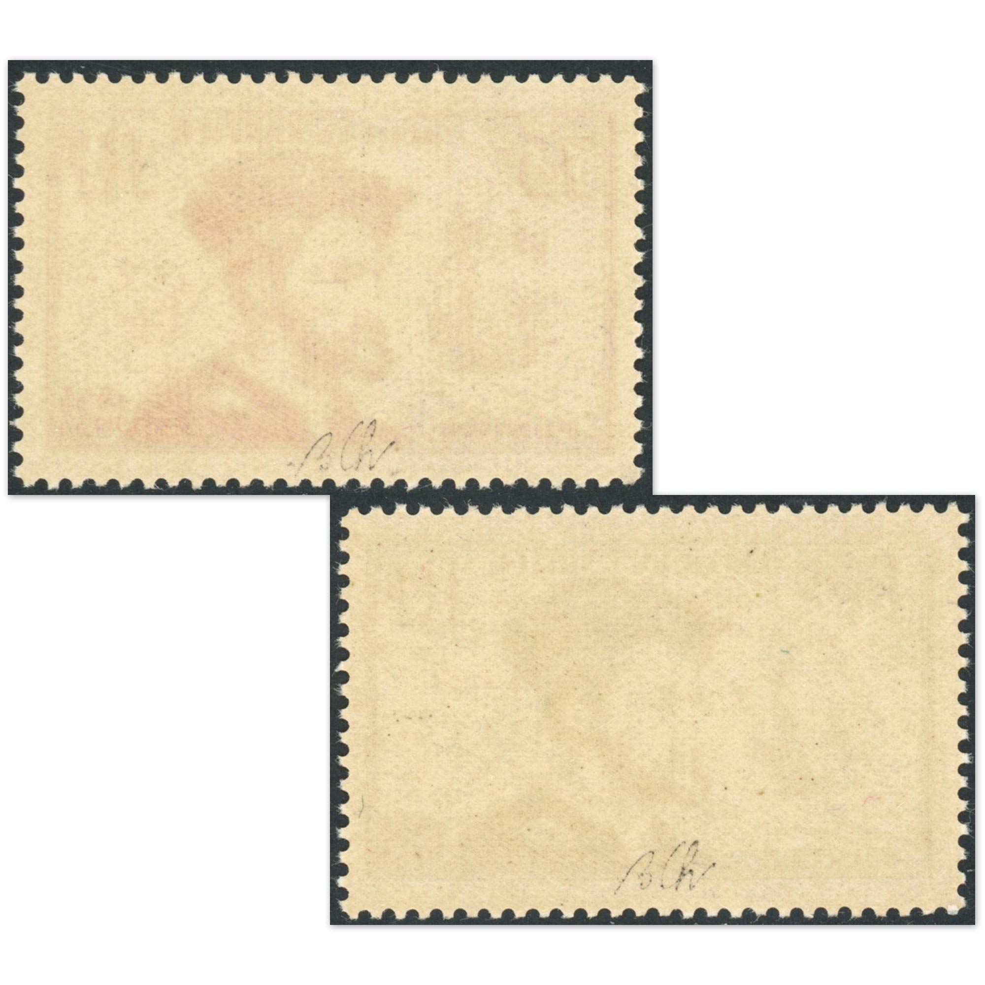 FRANCE N°296/297 JACQUES CARTIER TIMBRES NEUFS** ANNÉE 1934 SIGNÉS BRUN