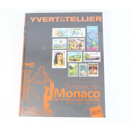 CATALOGUE DE COTATION Y&T 2025 TIMBRES DE MONACO ET DES TOM SOUS BLISTER