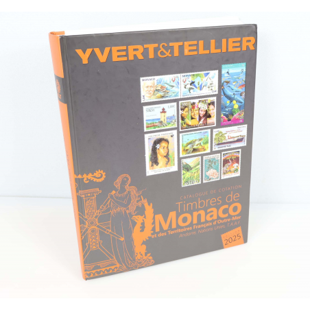 CATALOGUE DE COTATION Y&T 2025 TIMBRES DE MONACO ET DES TOM ANGLES ABÎMÉS