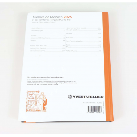 CATALOGUE DE COTATION Y&T 2025 TIMBRES DE MONACO ET DES TOM ANGLES ABÎMÉS